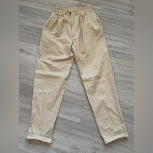 968: Kikomo High-Rise Straight Leg Women's Pants in Light Beige - 3/4